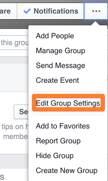 Edit Group Settings