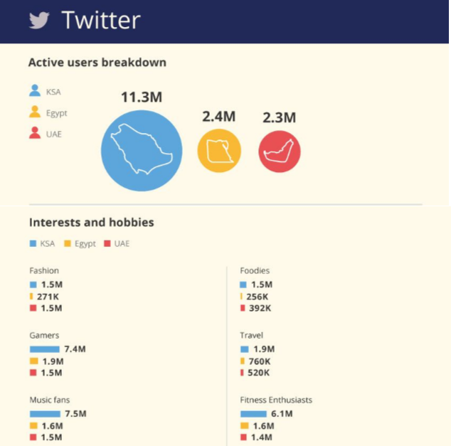Twitter Statistics Middle East