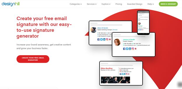 DesignHill - Email Signature Generator